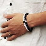 Couples Black and White Bracelet - Vignette | Yin Yang Paradise