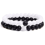 Couples Black and White Bracelet - Vignette | Yin Yang Paradise