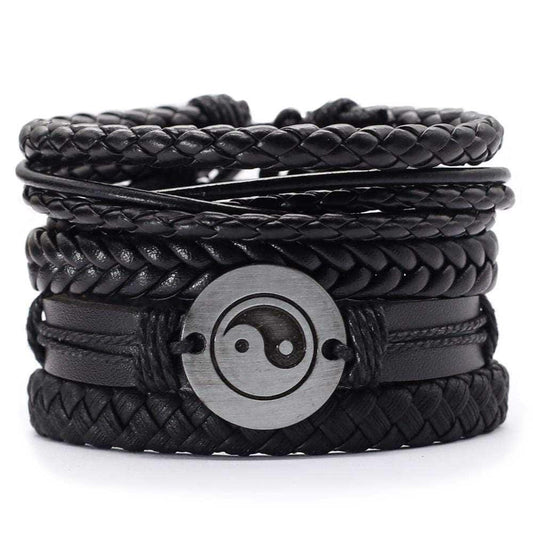 Leather Bracelet Set