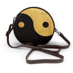 Black and Gold Leather Yin Yang Purse - Vignette | Yin Yang Paradise