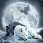 5d Diamond Painting Yin Yang Wolf - Vignette | Yin Yang Paradise