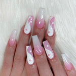 Pink Yin Yang Nails (24 Pieces) - Vignette | Yin Yang Paradise
