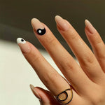 Yin Yang Acrylic Nails (24 Pieces) - Vignette | Yin Yang Paradise