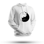 Black and White Cat Hoodie - Vignette | Yin Yang Paradise