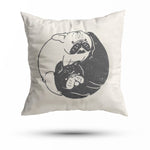 Black and White Dog Pillow - Vignette | Yin Yang Paradise