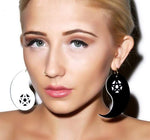 Black and White Drop Earrings - Vignette | Yin Yang Paradise