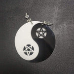 Black and White Drop Earrings - Vignette | Yin Yang Paradise