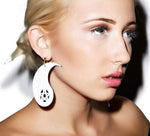 Black and White Drop Earrings - Vignette | Yin Yang Paradise