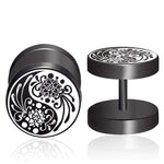 Black and White Flower Earrings - Vignette | Yin Yang Paradise