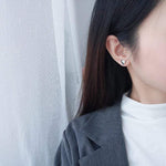 Black and White Heart Stud Earrings - Vignette | Yin Yang Paradise