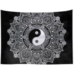 Black and White Mandala Tapestry - Vignette | Yin Yang Paradise