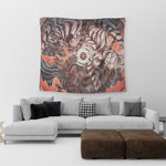 Black and White Tiger Tapestry - Vignette | Yin Yang Paradise