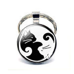 Black Cat Yin Yang Keychain - Vignette | Yin Yang Paradise