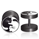 Yin Yang Black Cat Stud Earrings - Vignette | Yin Yang Paradise