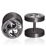 Black Yin Yang Dragon Earrings - Vignette | Yin Yang Paradise