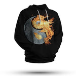Black Flame Yin Yang Hoodie - Vignette | Yin Yang Paradise