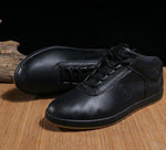 Black Leather Winter Yin Yang Shoes - Vignette | Yin Yang Paradise