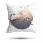 Black Wolf Yin Yang Pillow - Vignette | Yin Yang Paradise