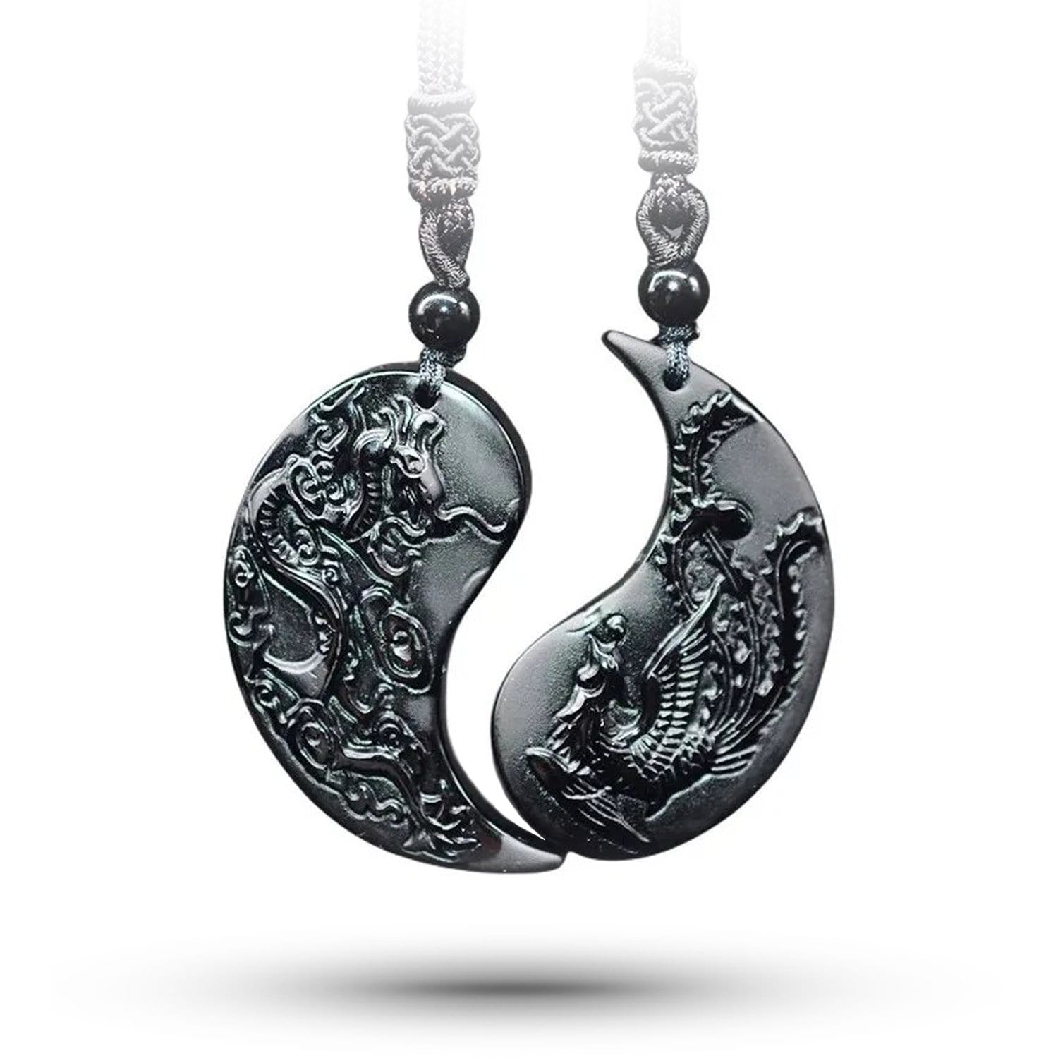 Dragon and phoenix couple shop necklace