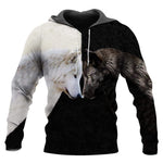 Dual Wolf Hoodie - Vignette | Yin Yang Paradise