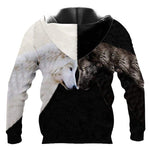 Dual Wolf Hoodie - Vignette | Yin Yang Paradise