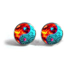 Fire and Ice Earrings - Vignette | Yin Yang Paradise