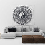 Floral Mandala Yin Yang Tapestry - Vignette | Yin Yang Paradise