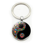 Flower Yin Yang Keychain - Vignette | Yin Yang Paradise