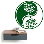 Green Tree Yin Yang Wall Art - Vignette | Yin Yang Paradise