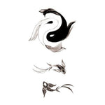 Koi Fish Temporary Tattoo - Vignette | Yin Yang Paradise