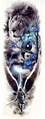 Lion Temporary Tattoo - Vignette | Yin Yang Paradise