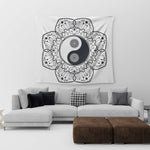 Lotus Mandala Yin Yang Tapestry - Vignette | Yin Yang Paradise