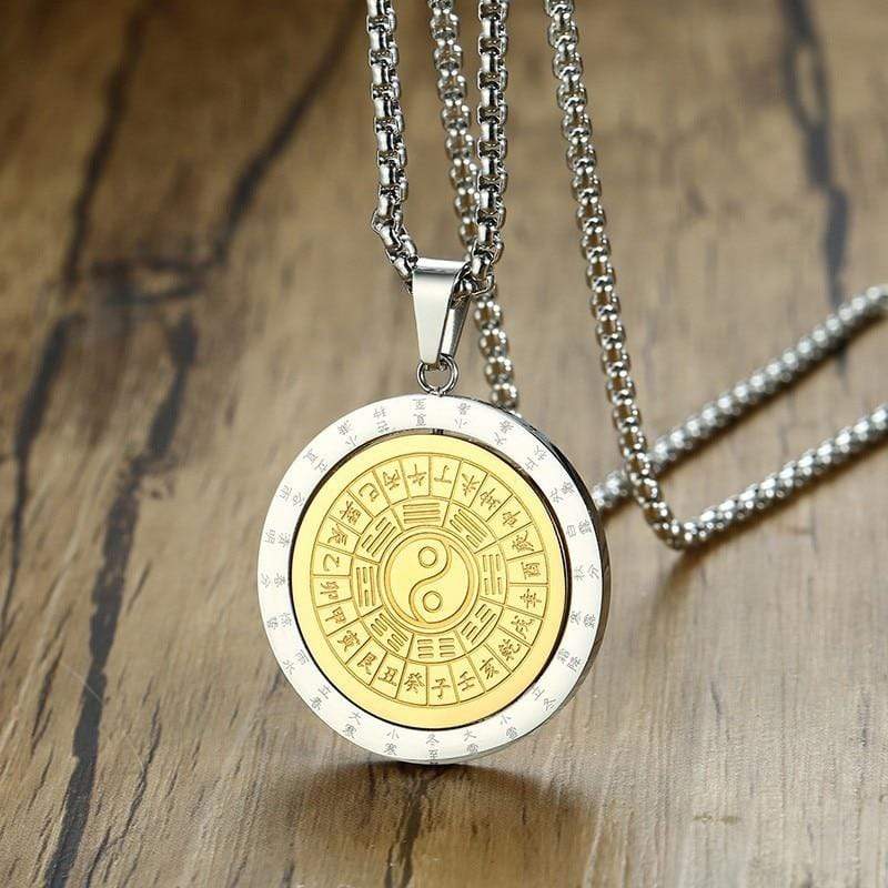 stainless steel yin yang pendant