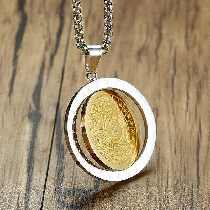 yin and yang gold pendant