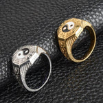 Octagon Gold Yin Yang Ring - Vignette | Yin Yang Paradise