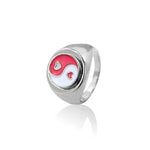 Small Gold Heart Yin Yang Ring - Vignette | Yin Yang Paradise