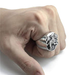 Stainless Steel Tiger Yin Yang Ring - Vignette | Yin Yang Paradise