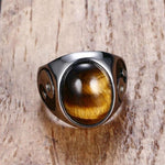 Tiger Eye Stone Yin Yang Ring - Vignette | Yin Yang Paradise