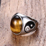 Tiger Eye Stone Yin Yang Ring - Vignette | Yin Yang Paradise