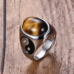 Tiger Eye Stone Yin Yang Ring - Vignette | Yin Yang Paradise
