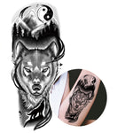Wolf Temporary Tattoo - Vignette | Yin Yang Paradise