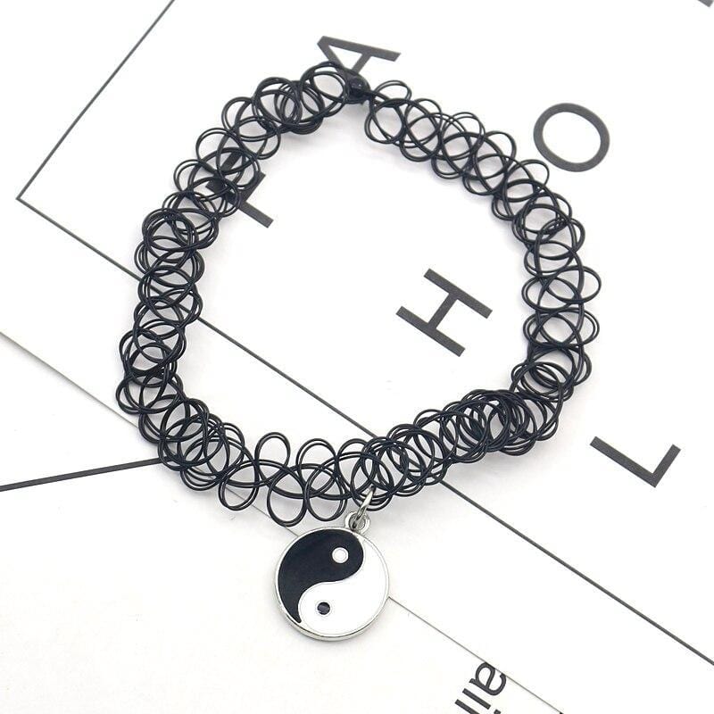 yin yang necklace choker