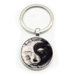 Yin and Yang Wolf Keychain - Vignette | Yin Yang Paradise