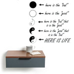 Yin Yang Here Is Life Wall Art - Vignette | Yin Yang Paradise