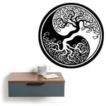 Black Yin Yang Tree of Life Wall Art - Vignette | Yin Yang Paradise
