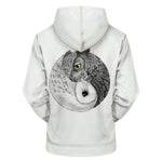 Yin Yang White Owl Hoodie - Vignette | Yin Yang Paradise
