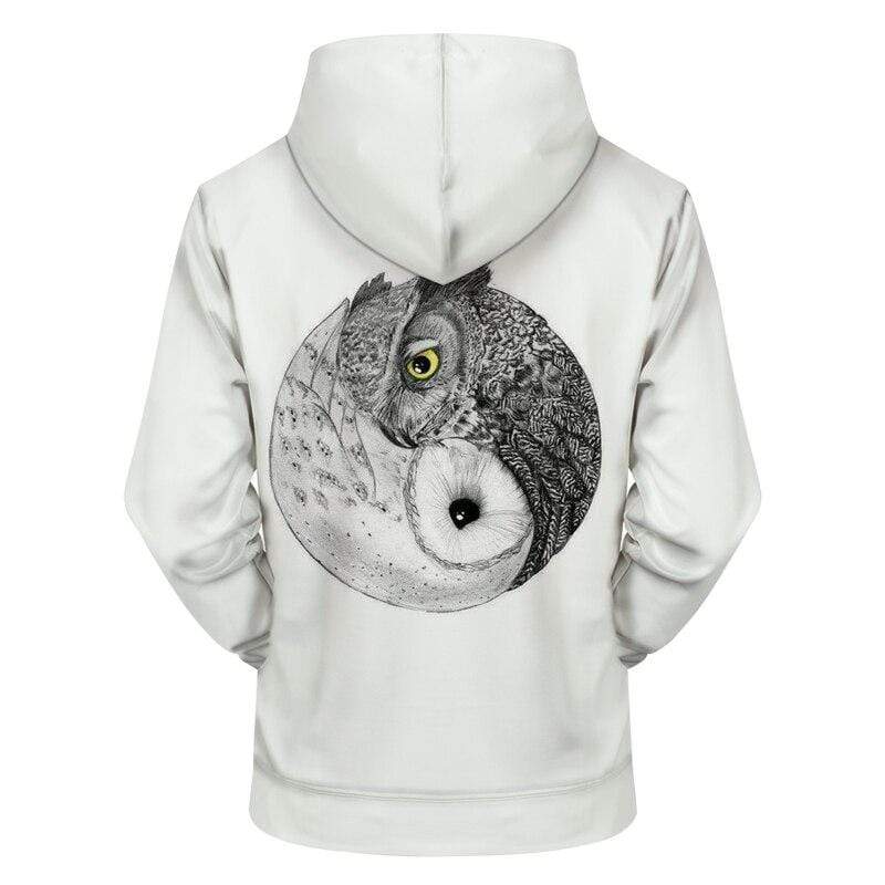 white owl hoodie