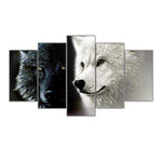 Yin Yang Wolf Canvas - Vignette | Yin Yang Paradise