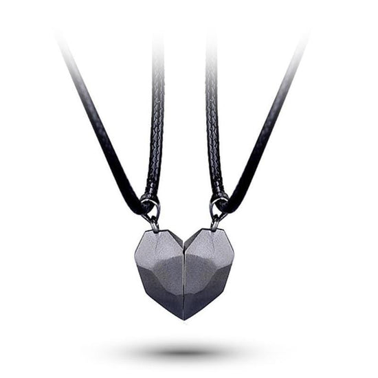 magnetic best friend heart necklace
