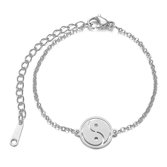 yin yang silver bracelet
